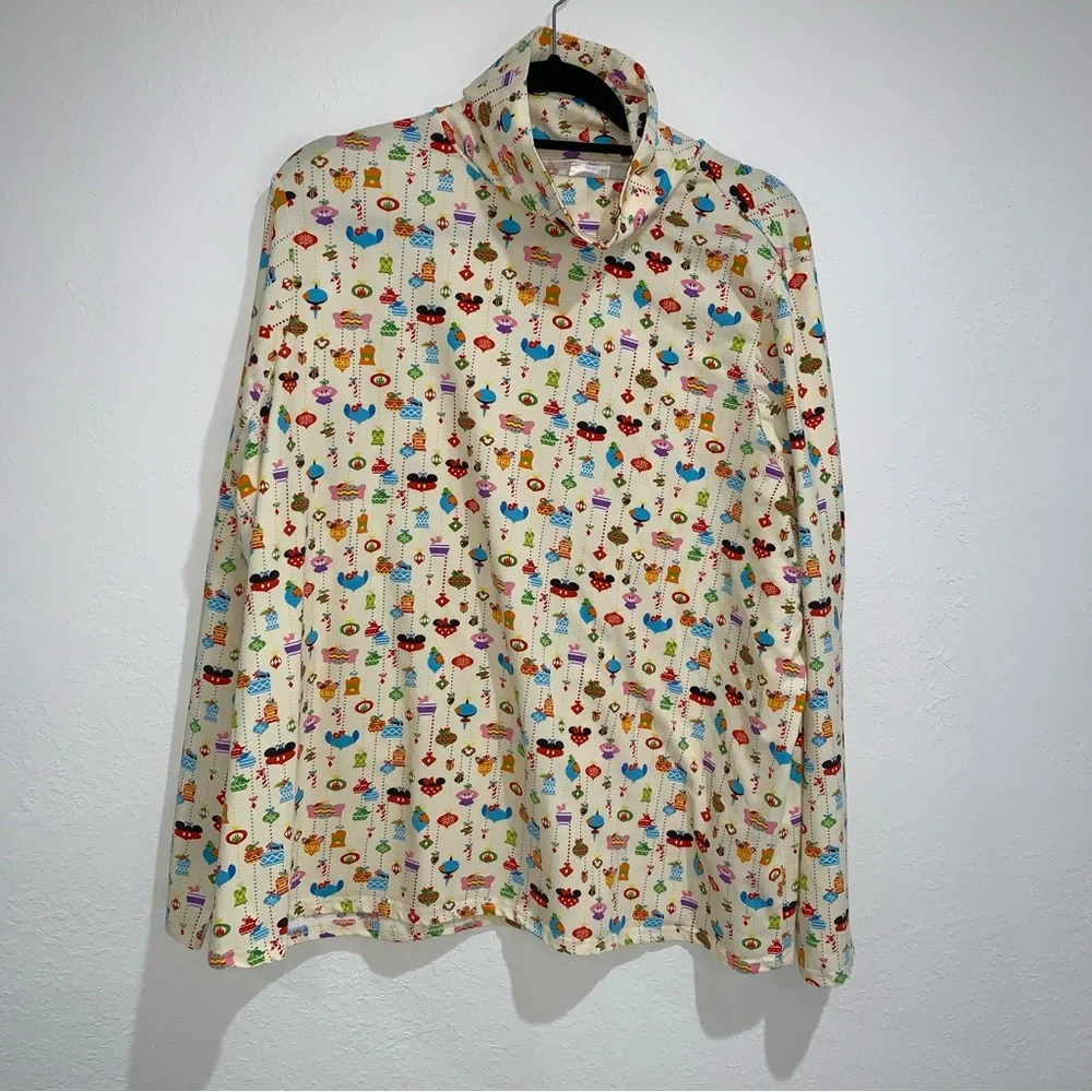 Disney Mickey Mouse dumbo Minnie Mouse mock neck long sleeve top size 2XL yellow - Picture 4 of 12